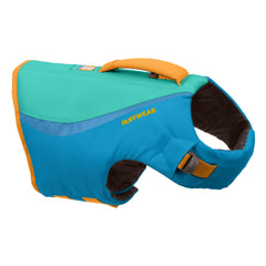 Ruffwear Float Coat blue dusk large front view with secure fit for swimming