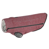 Ruffwear Hemp Hound Sweater fired brick large front view, warmth and fit.