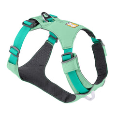 Ruffwear Hi & Light harness in sage green closeup shows featherlight comfort