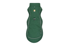 Ruffwear Overcoat Fuse weather-resistant fabric protects against rain and wind