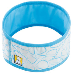 Ruffwear Swamp Cooler gaiter in wet-activation cooling mode for outdoor rest.