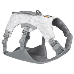 Ruffwear Swamp Cooler Harness front view shows cooling fabric for hot-day comfort.