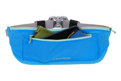 Ruffwear Trail Runner Belt 360ml-soft-flask pocket close-up for hydration on trail