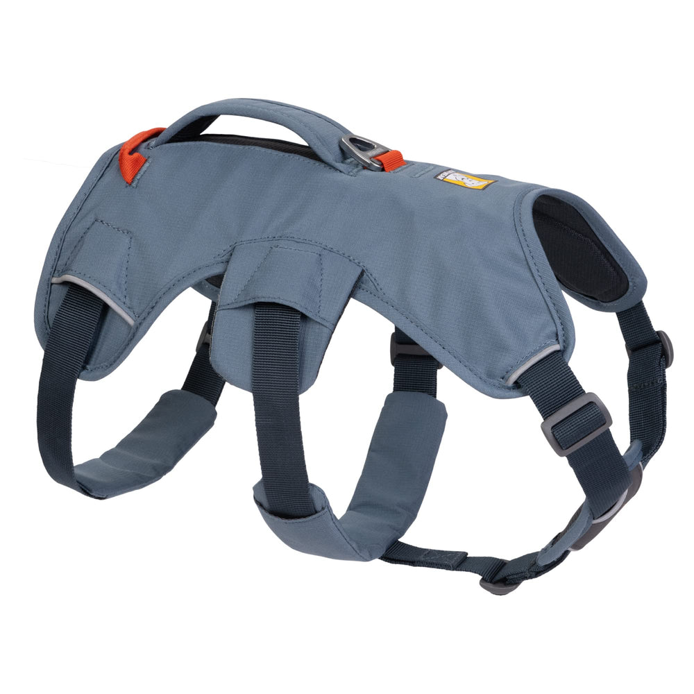 Ruffwear Web Master lift-handle provides balanced support for mobility tasks.