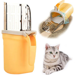 RUIFANDAHK all-in-one cat litter scoop ready for quick cleanup and bag disposal.