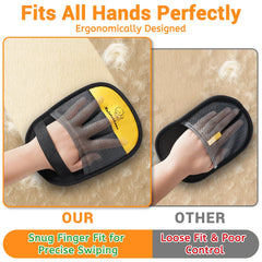 Ruistarhuan electrostatic-hair-removal action attracts fur with simple rubbing.