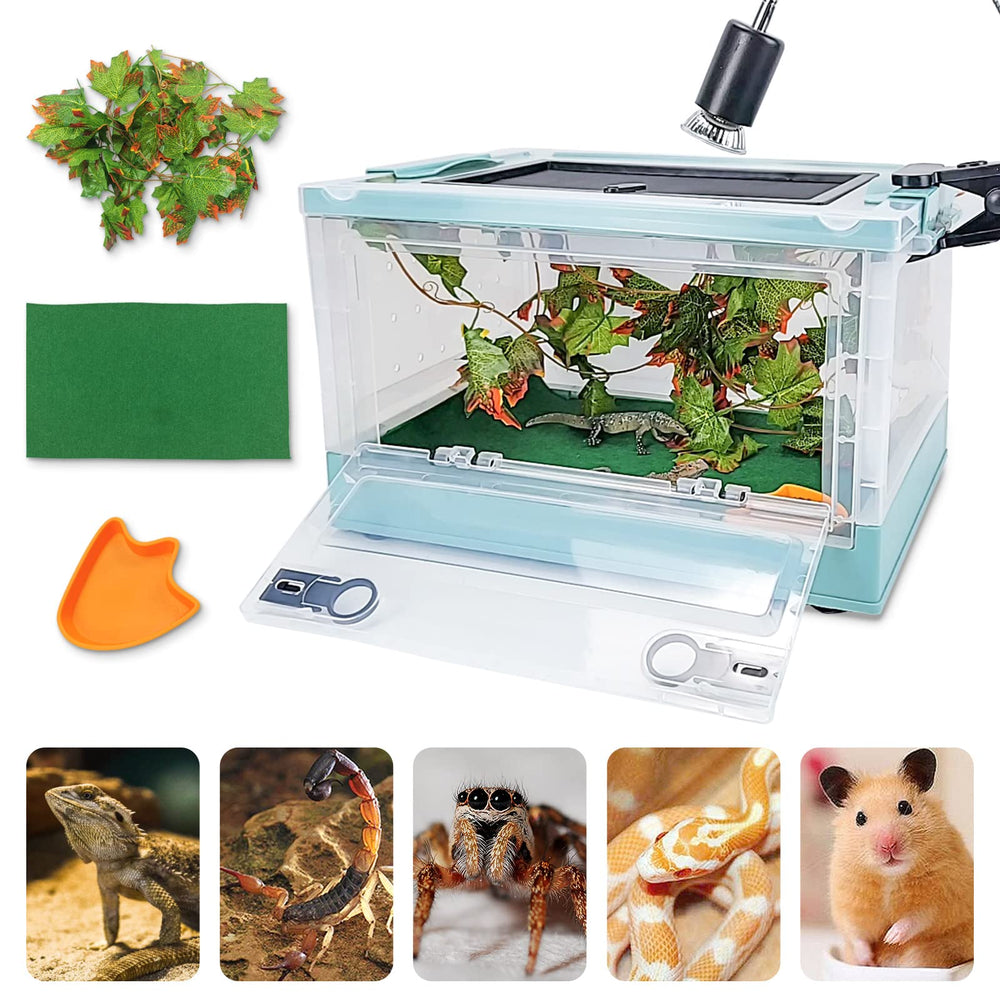 RunDuck Travel Terrarium Folded-Compact shows portable setup for on-the-go reptile care.