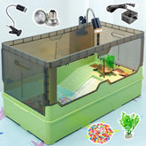RunDuck turtle habitat front view highlighting spacious tank for everyday activity.