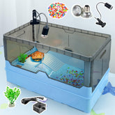 RunDuck Turtle Habitat Tank Kit showcases waterfall flow for engaging aquatic play and enrichment.