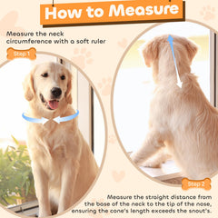 Runeap soft dog cone neck measurement guide for best fit