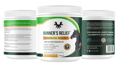 RUNNER'S RELIEF hoof care application; soothing treatment for hooves and minor soreness