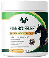 RUNNER'S RELIEF tendon application; soothing poultice aids circulation for tendon care