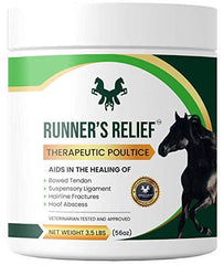RUNNER'S RELIEF tendon application; soothing poultice aids circulation for tendon care