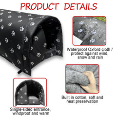 Runwosen waterproof oxford cloth shelter with plush lining provides dry, cozy protection.