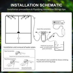 RUNWUSHENG Reptile Mister System self-priming pump operates quietly during long mist cycles.