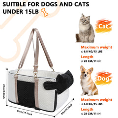 RUONARIER center-console dog car seat offers quick access and stable resting space.
