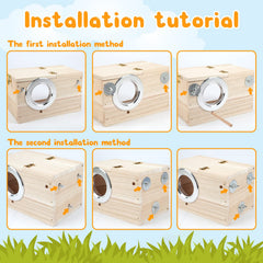 Rypet nesting box easy to clean with hinged lid for bedding changes