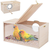 Rypet parakeet nesting box transparent design offers easy observation of nests and hatchlings