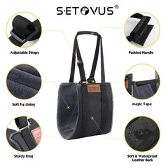 S-ETOVUS dog sling with magic-tape closure stays secure during lifting