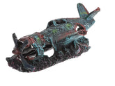 S-Lifeeling fighter airplane decor in aquarium provides a dramatic underwater focal point for visual interest and shelter