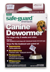 SAFE-GUARD Guard Canine Dewormer packaging for large dogs helps with broad-spectrum parasite control