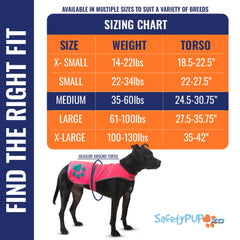 SafetyPUP XD pink adjustable-closures for a secure, comfortable fit.