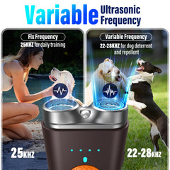 Saigain dog bark deterrent device side view showing compact handheld design