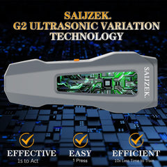 SAIJZEK Dog Trainer G2 with LED chaser light for engaging training.