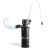 SainSmart XpertMatic internal filter view shows compact design for 70-gallon tanks with quiet operation.