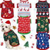 Saintrygo Christmas dog shirts multi-style pack keeps pets stylish and comfortable for holidays.