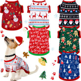 Saintrygo Christmas dog shirts collage showing six festive designs for pets