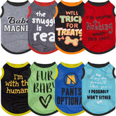 Saintrygo dog shirts eight-patterns back-letters for stylish everyday wear