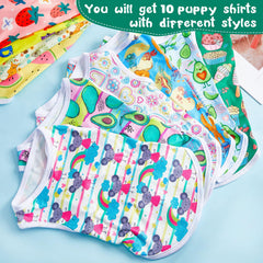 Saintrygo puppy shirts soft knitting closeup reveals breathable fabric and gentle stretch.