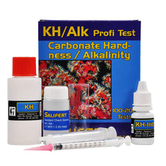 Salifert KH/Alk test kit setup with clear color results for reliable reef or freshwater monitoring