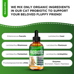SalutemPet digestive support for upset stomach, gas, and diarrhea in cats.