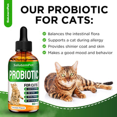 SalutemPet cat probiotic chicken flavor enhances easy dosing and palatability.