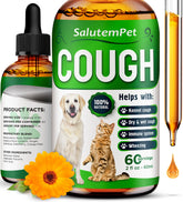SalutemPet kennel cough liquid drops with dropper for easy at-home dosing.
