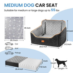 Sangoodier dog car seat strap security ensuring stable travel for pets