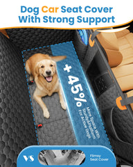 Sangoodier dog seat cover with hard bottom support for stable back-seat extension.