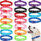 Sanwuta 18-pcs adjustable dog collar closeup reveals soft neoprene padding for everyday comfort.