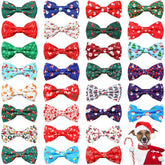 Sanwuta Christmas dog bow tie snowman-style front view adds festive charm for parties.