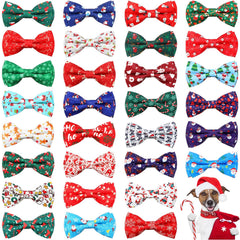 Sanwuta Christmas dog bow tie snowman-style front view adds festive charm for parties.
