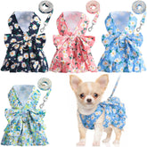 Sanwuta dog dress harness glacier blue front view for daily walks