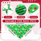Sanwuta green-red-white bandanas patterns—varied styles for holiday photos and events.