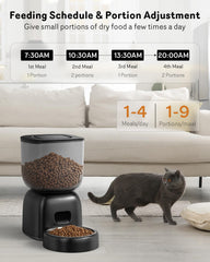 Sarpaws Automatic Feeder side drawer open for easy refill and planning.