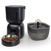 Sarpaws FW1 feeder with digital timer delivering scheduled meals for pets