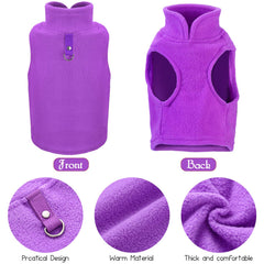 SATINIOR stretch fleece dog sweater with soft texture and flexible movement.