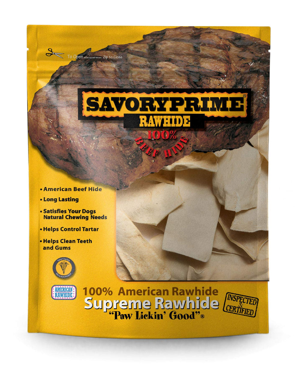 Savory Prime 459, empaque práctico en bolsa para perro, fácil de almacenar