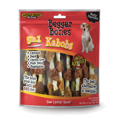 Savory Prime Beggar Bones pinchos de 8 pulgadas, snack sin granos para perros, ideal como recompensa.