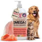 SavvyBeast pollock-salmon oil bottle promotes skin and coat support for pets